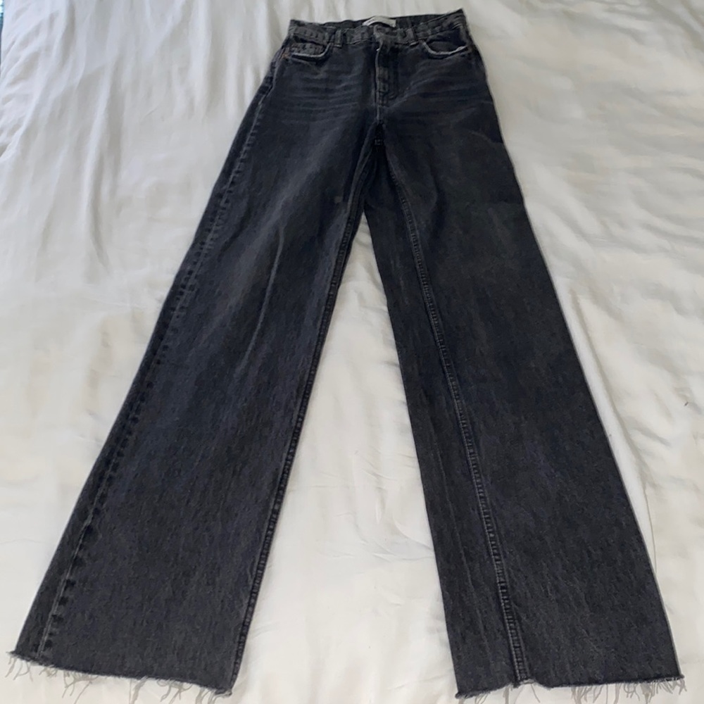 ZARA grey full length jeans (2)